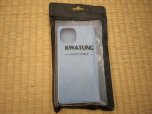 iPhone 13 手帳型ケース　KWATUNG 肌感レザー 内蔵マグネット耐衝撃 スマホケース カード収納 スタンド機能 ライトブルー