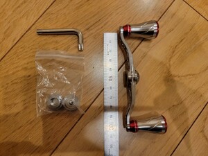 美品送料込み ゴメクサス パワーハンドル シマノ ダイワ 8×5 Gomexus ダブルハンドル 100mm ハンドル アルミハンドルノブ　ベイト