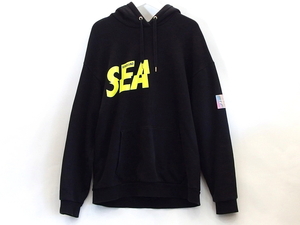 ウィンダンシー WIND AND SEA ×PUMA　コラボ　パーカー　蛍光イエロー ロゴ メンズ ・XL ブラック ow4810212481