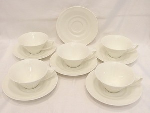 ノリタケ Noritake カップ&ソーサー5組＋ソーサー1枚セット ホワイト ok4810213358