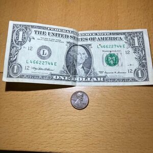アメリカ紙幣　1ドル札　1セントコイン　セット コレクション 旧紙幣 硬貨