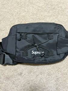 17SS Supreme シュプリーム Waist Bag ウエストバッグ ショルダーバッグ ボディーバッグ バッグ box logo ボックスロゴ (ブラック黒)