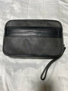 【美品】ダンヒル dunhill PVC セカンドバッグ　ブラック