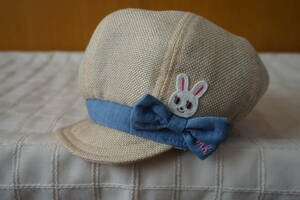 ◇　MIKIHOUSE　ミキハウス　◇　うさこ　キャスケット　帽子 　UVカット　◇　size S ( 48-50cm )