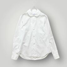 [良品] COMME des GARCONS COMME des GARCONS コムデギャルソン コムコム 長袖 ホワイト シャツ 丸襟 XS_画像2