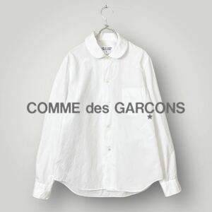 [美品] COMME des GARCONS COMME des GARCONS コムデギャルソン コムコム/ ホワイト 丸襟 長袖シャツ S