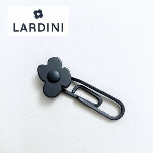 [美品] 最新型 LARDINI ラルディーニ ラペルピン 黒 マット 金属素材 