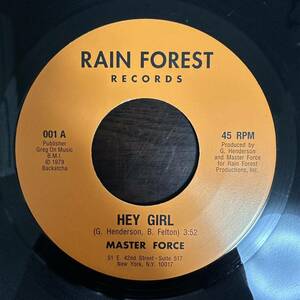 【人気再発】 MASTER FORCE - HEY GIRL / DON'T FIGHT THE FEELING