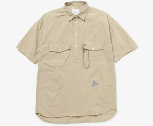 and wander アンドワンダー CORDURA typewriter SS over shirt コーデュラタイプライター オーバーシャツ