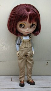 帆布オーバーオール１１７　ネオブライス　リカちゃん　オビツ　ピュアニーモ　ハンドメイド　アウトフィット　Blythe outfit 