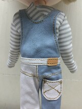 帆布オーバーオール５１３　ネオブライス　リカちゃん　オビツ　ピュアニーモ　ハンドメイド　アウトフィット　Blythe outfit _画像4