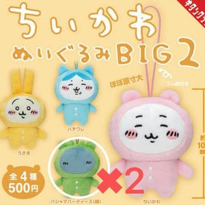 ちいかわ　ぬいぐるみ　BIG2 パジャマパーティーズ（緑）2個セット