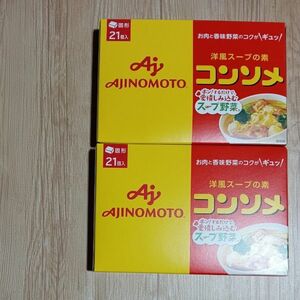 味の素KK コンソメ 固形 21個入 ×2箱セット 洋風スープの素 キューブ42個 