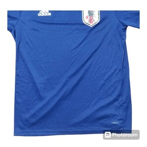 アディダス adidas サッカー日本代表 ホームレプリカシャツ 半袖シャツ メンズ Oサイズ 古着 応援グッズ クライマライトシリーズの画像4