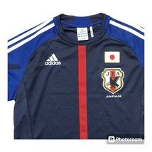 アディダス　adidas　メンズ　 2012-2013サッカー日本代表　レプリカユニフォーム　サムライブルー　半袖　Sサイズ　古着_画像5