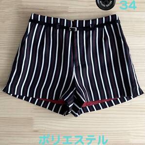 ■ GUILD PRIME ギルドプライム ■ ラブレス ■ ショートパンツ ■ ストライプ ■ ベルト付き ■ /