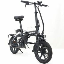 新品 フル電動自転車 MOBI-BIKE48 アクセル付き モペット 折りたたみ自転車 ＜ブラック＞_画像2