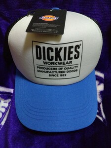 即決★ Dickies ディッキーズ メッシュキャップ つばブルー 帽子 ロゴメッシュキャップ CAP 送料220〜