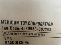 新品 BE@RBRICK NEMESIS PRIME 1000％ MEDICOM TOY ベアブリック kaws カウズ BASQUIAT トランスフォーマー TRANSFORMERS_画像3