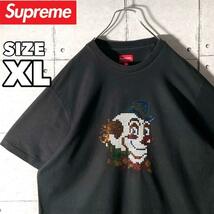 supreme シュプリーム Clown クラウン スパンコール ピエロ Tシャツ 入手困難 赤タグ X L黒 ブラック　6726_画像1