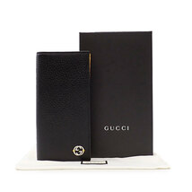 未使用品 GUCCI グッチ インターロッキングG ロングウォレット 長財布 610467 ブラック イエロー バイカラー_画像10