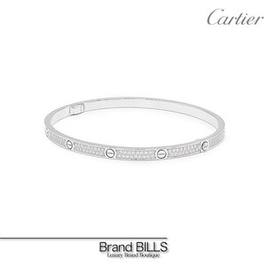 美品 Cartier カルティエ LOVE ラブブレス ブレスレット N6710816 ＃18 K18ホワイトゴールド WG 純正 ダイヤモンド シルバー アクセサリー