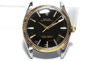 ROLEX　オイスターパーペチュアルコンビ　Ref.1005　特価　希少 ブラックダイヤル 65年製 ドルフィンハンド 雰囲気良し コンディション良好