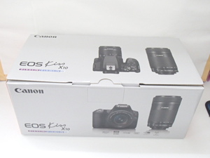 #60833【未使用品】Canon EOS Kiss X10 一眼レフ カメラ ダブルズームキット EF-S 18-55mm 55-250mm キャノン　キヤノン