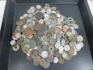 ＃60493　日本古銭おまとめ　穴銭 古銭 硬貨 コレクション おまとめ　総重量約：1.36kg