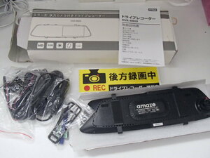 #60962【長期保管品】ミラー型ドライブレコーダー 後方カメラ付き DVR-R800 HD 32G amaze タイタン