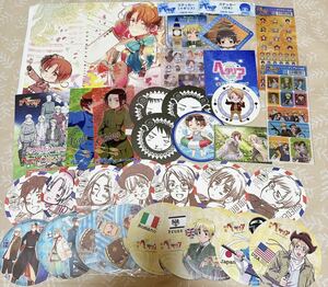 [ Hetalia ] sticker etc. 32 pieces set Coaster not for sale privilege ani Cafe clear book mark book cover clear seal 