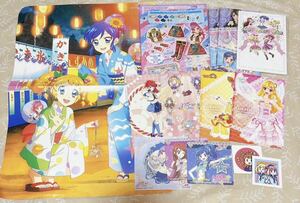 【アイカツ！】ポストカード等14枚セット コースター LIVEステーション グラフアート 非売品 特典 イラストカード