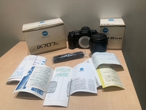 1円スタート!! MINOLTA ミノルタ α-707si カメラレンズ AF24-85/3.5-4.5 箱・取説有 液漏れ 動作未確認 ジャンク品 5-4