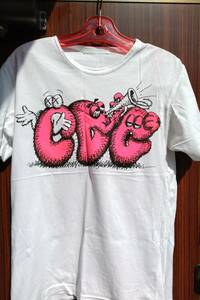 COMME des GARCONS コムデギャルソン Tシャツ kaws コラボ カウズ アーカイブ M CDG 白 ホワイト ピンク