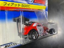 ホットウィール HOTWHEELS FIAT 500C フィアット 500 JAPAN CARD 赤_画像5