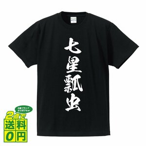 七星瓢虫 (ナナホシテントウ ) 書道家が書く プリント Tシャツ S M L XL XXL 120 130 140 150 G-S G-M G-L 【 動物・昆虫 】