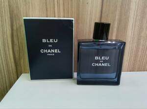  осталось количество 9 сломан примерно Chanel духи BLUE DE CHANEL EAU DE TOILETTE POUR HOMME голубой du Chanel o-dutowa let 100ml *5077