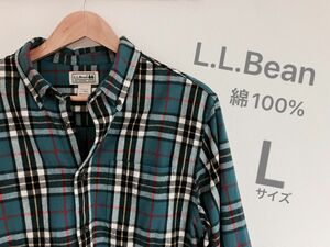 L.L.Bean エルエルビーン Lサイズ ネルシャツ チェックシャツ 古着 フランネルシャツ 長袖シャツ ボタンダウン