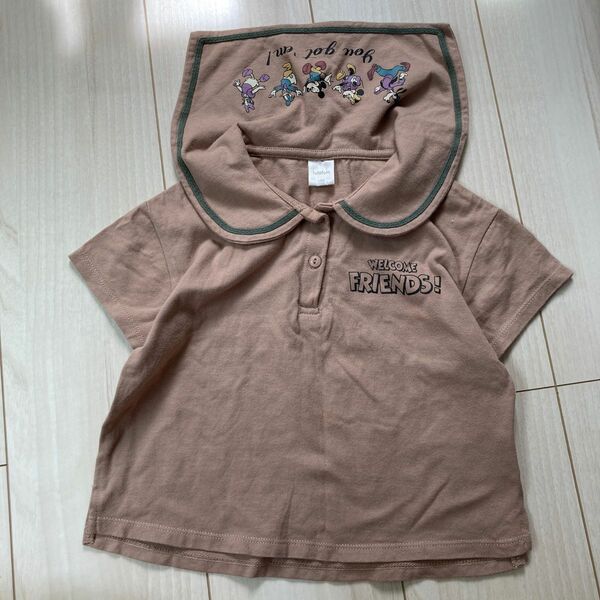 ディズニー　セーラー襟 トップス 半袖Tシャツ　バースデイ　サイズ100