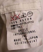 SS77ドライボーンズDRY BONES古着ボーリングシャツ36オープンシャツ日本製レーヨンシャツ白系チェーンステッチ文字ロカビリーROCKボックス_画像6