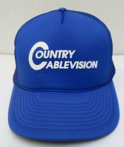 UCA81メッシュキャップUNKNOWNデットストック新品ベースボールキャップCOUNTRY ABLEVISION青系ショップキャップ オールド