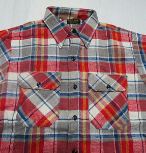 ULS38デーシーdeecee新品アメリカ製ヘビー織りネルシャツm赤ｘ青系他チェックシャツ80'sビンテージ オールドアウトドアスタイル
