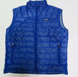 VE19 Patagonia PATAGONI America old clothes down vest blue series outdoor the best M nylon the best Goose down GOOSE DOWN Old & retro 