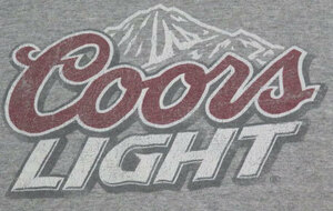 ST39デルタDELTAアメリカ古着クアーズTシャツCOORS LIGHTビンテージ プリント加工TシャツLドリンクTシャツ ビールTシャツ グレー系オールド