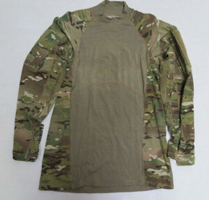 ULT16米軍実物ARMYアメリカ古着コンバットシャツ長袖シャツLマルチカム迷彩COMBAT袖ポケット付き肘あて付きハイネック