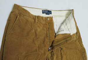 UCP87 Ralph Lauren RALPH LAUREN Polo POLO America б/у одежда вельвет брюки w32 брюки из твила незначительный светло-коричневый тон слаксы Old & retro 