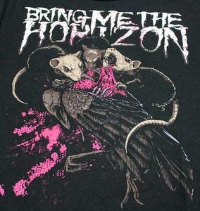 UST96ロックTシャツUNKNOWNアメリカ古着ブリング・ミー・ザ・ホライズンBRING ME THE HORIZONバンドＴシャツ黒TシャツＳオールド＆レトロ