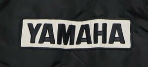 NJ35ヤマハYAMAHAアメリカ古着カナダ製ナイロンジャケットM音又ライダースジャケット中綿80’90’ビンテージ黒系レタード貼り付け文字刺繍