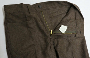 OP27 Levi's LEVIS unused dead stock 60*S-70*S Vintage BIGE big E France made euro made wool pants 14 boys BOYS Flare light brown group 