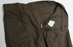 OP27 Levi's LEVIS не использовался мертвый запас 60*S-70*S Vintage BIGE большой E Франция производства евро производства шерсть брюки 14 boys BOYS Flare светло-коричневый тон 